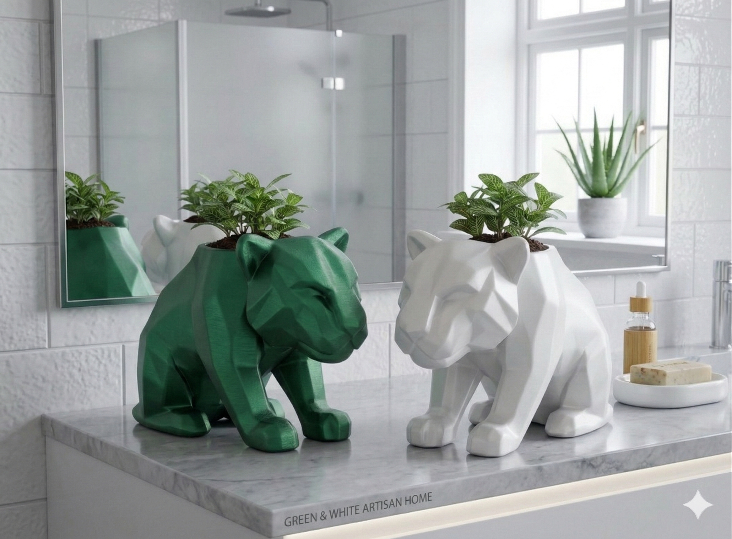 Salto di Stile: Il Vaso TIGER 3D che Domina la Scena (15cm)