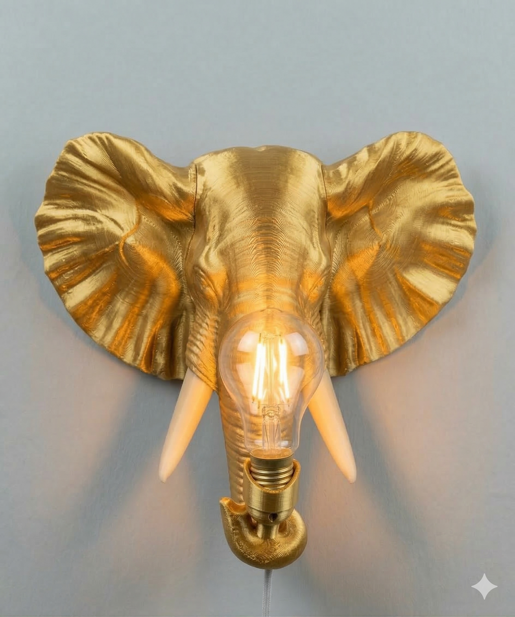 "Savannah Modern" – Applique Elefante in Stampa 3D