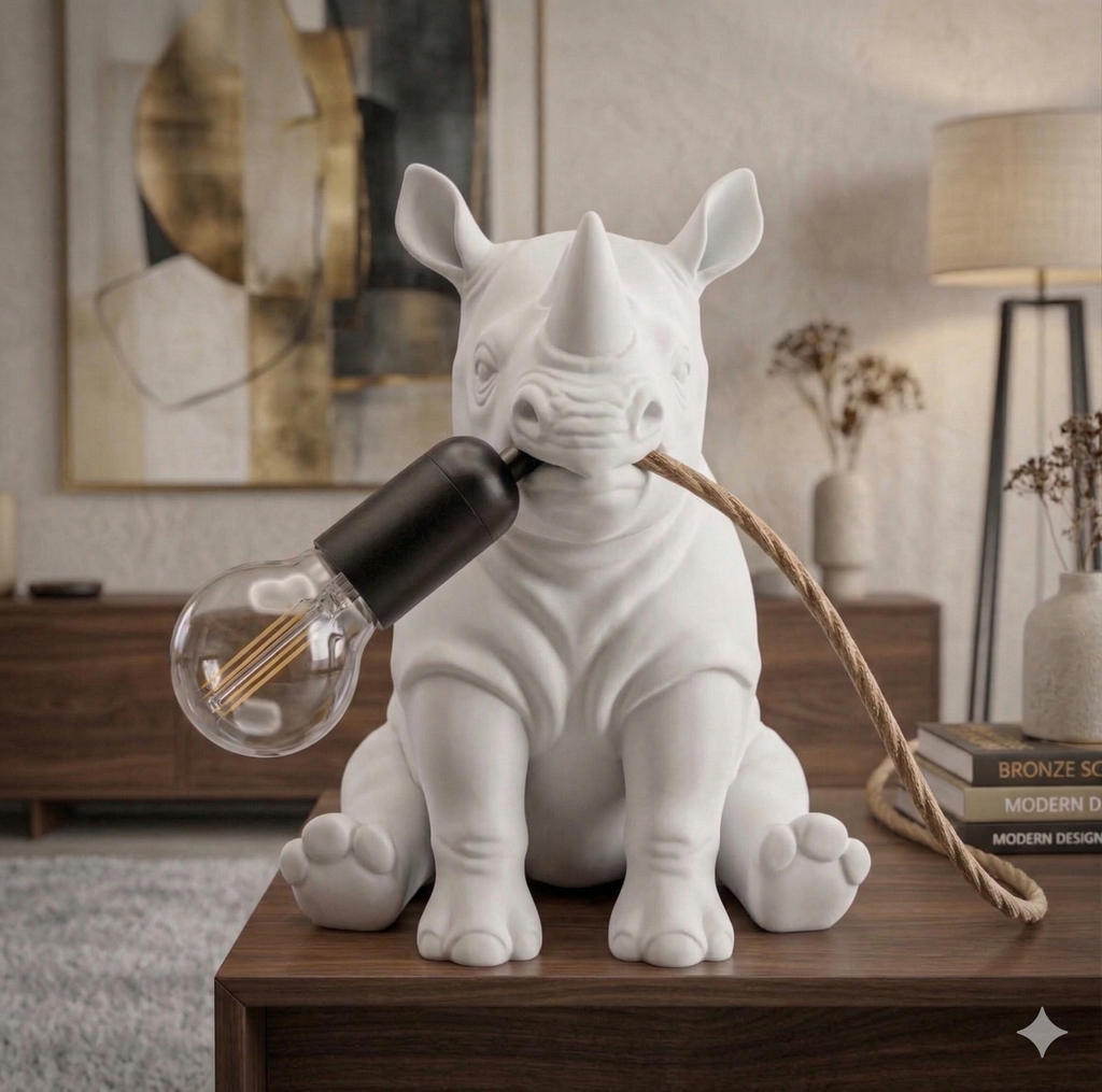💡 Rino Lamp – La Scultura di Luce (Table Art)