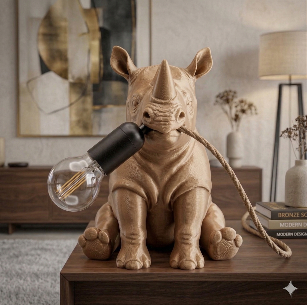 💡 Rino Lamp – La Scultura di Luce (Table Art)