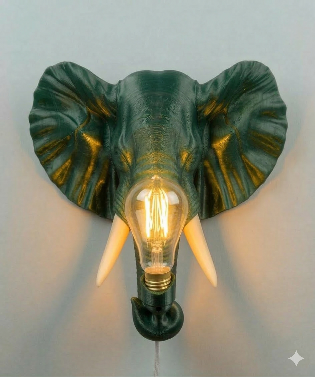 "Savannah Modern" – Applique Elefante in Stampa 3D