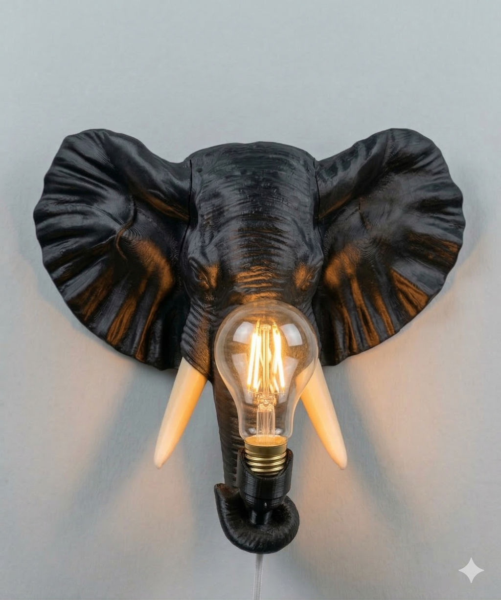 "Savannah Modern" – Applique Elefante in Stampa 3D