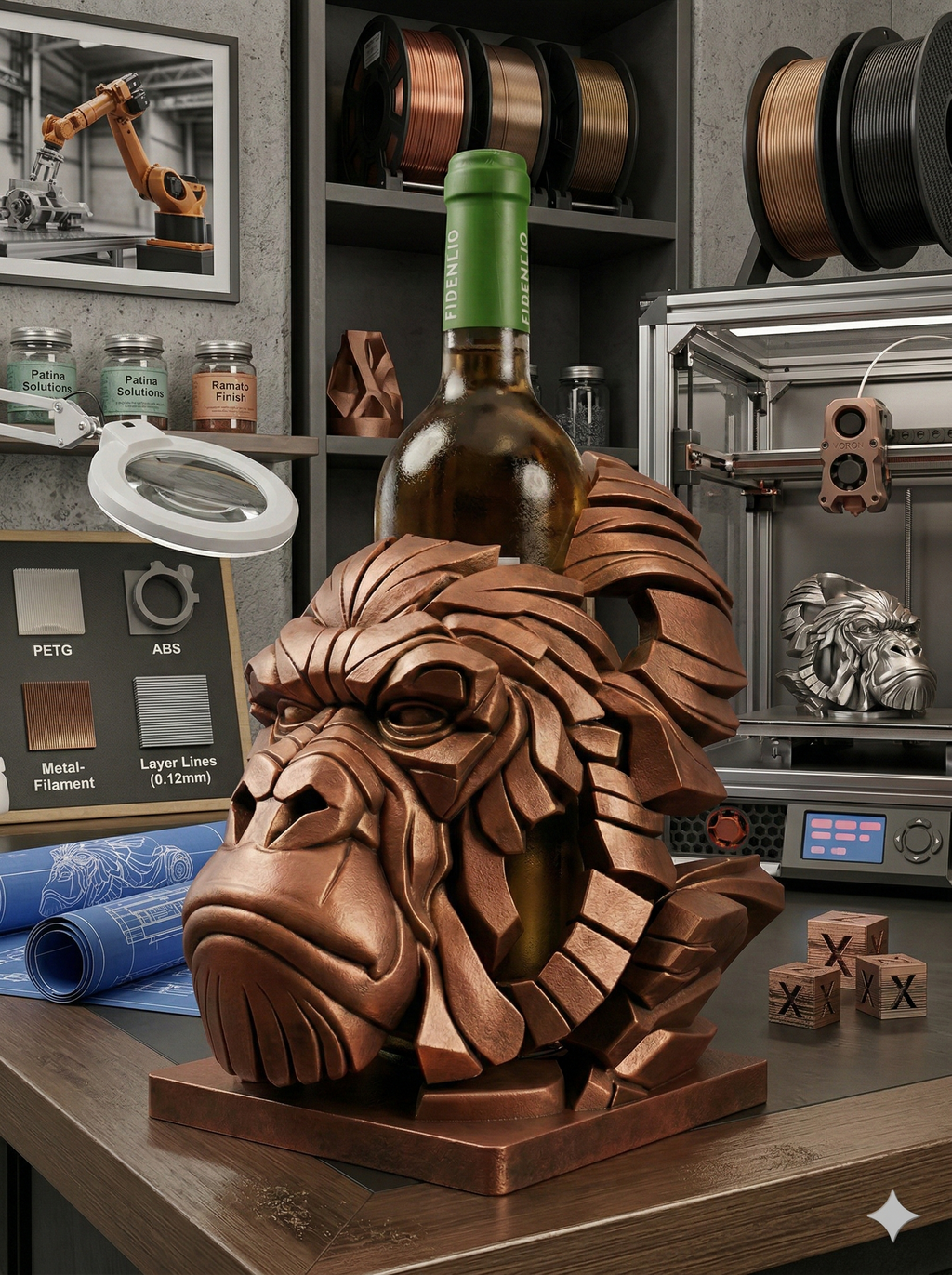 Supporto Portabottiglie Gorilla Wine