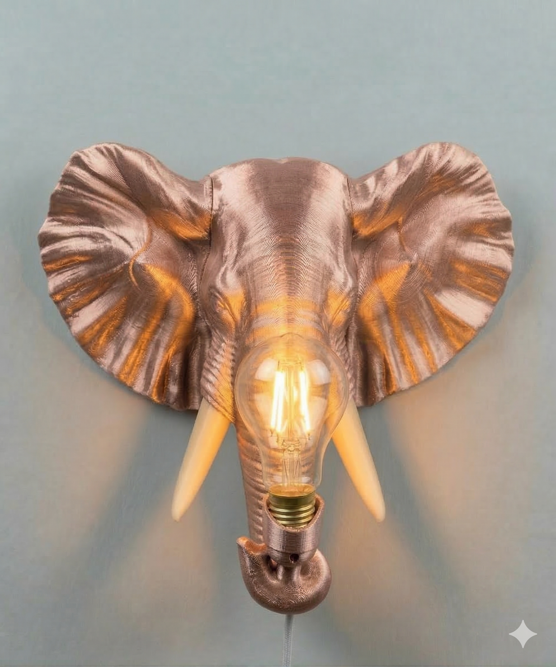 "Savannah Modern" – Applique Elefante in Stampa 3D
