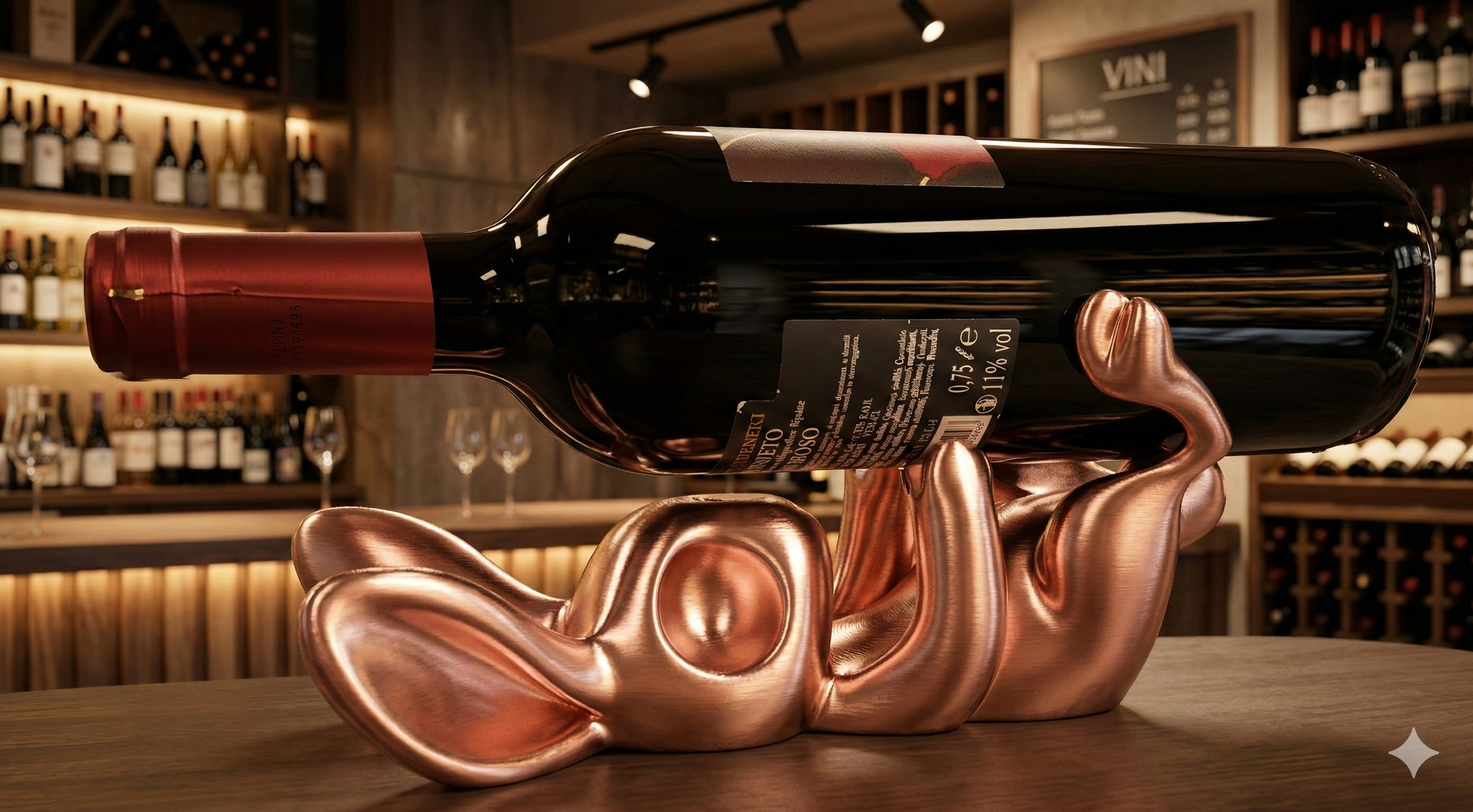 Portabottiglia Vino Coniglio sdraiato  – Wine Holder Design Moderno,