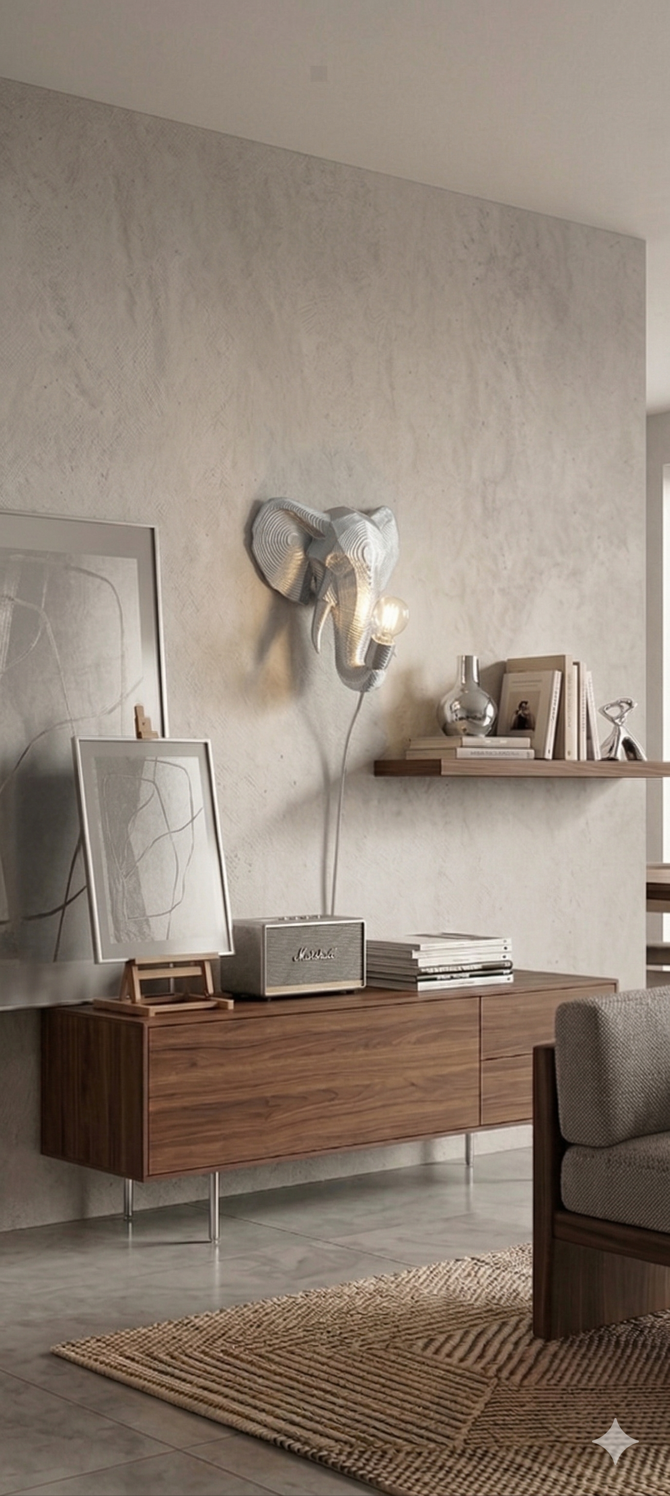 "Savannah Modern" – Applique Elefante in Stampa 3D