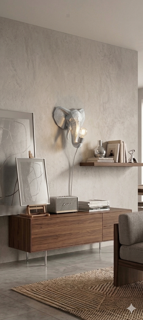 "Savannah Modern" – Applique Elefante in Stampa 3D