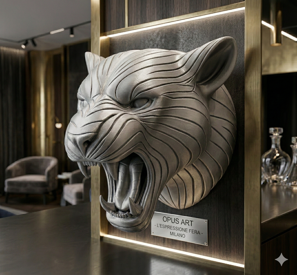 Leopard Apex – Scultura da Muro 3D Artigianale | Urban Luxury Edition (18x18 cm)