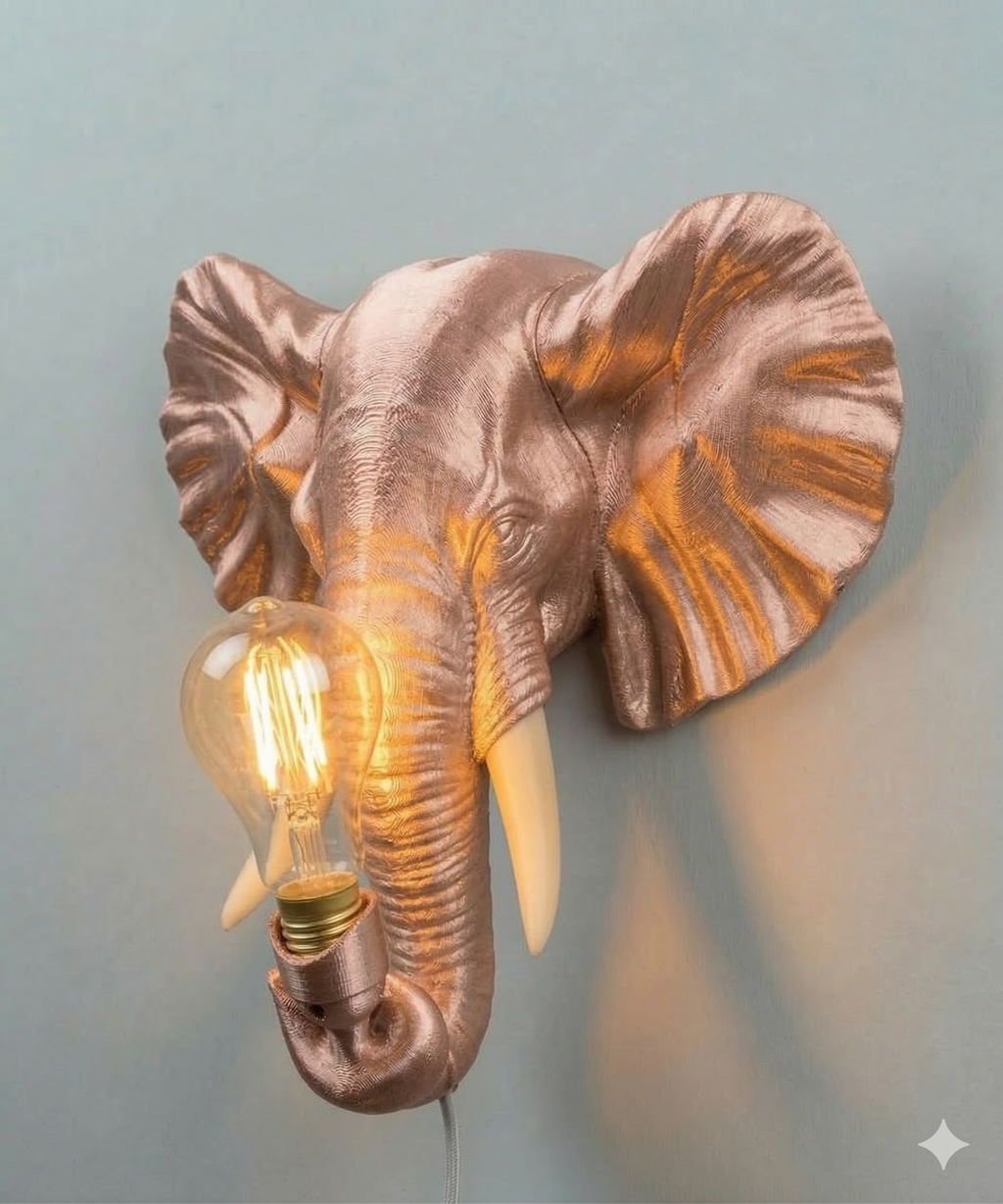 "Savannah Modern" – Applique Elefante in Stampa 3D