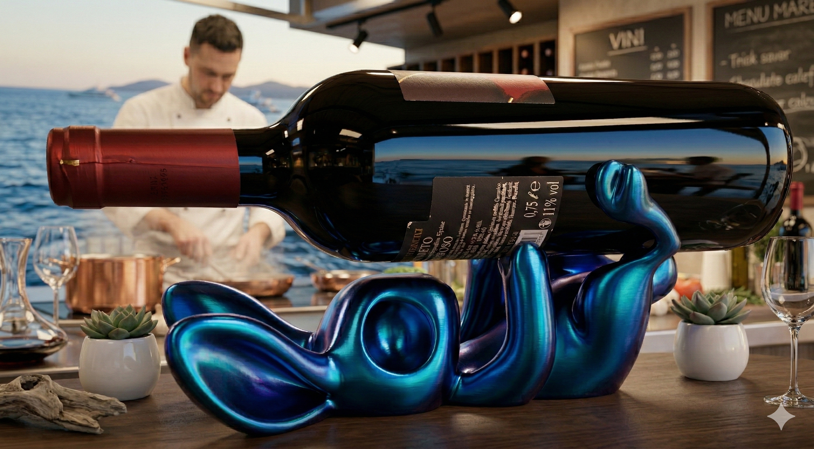 Portabottiglia Vino Coniglio sdraiato  – Wine Holder Design Moderno,