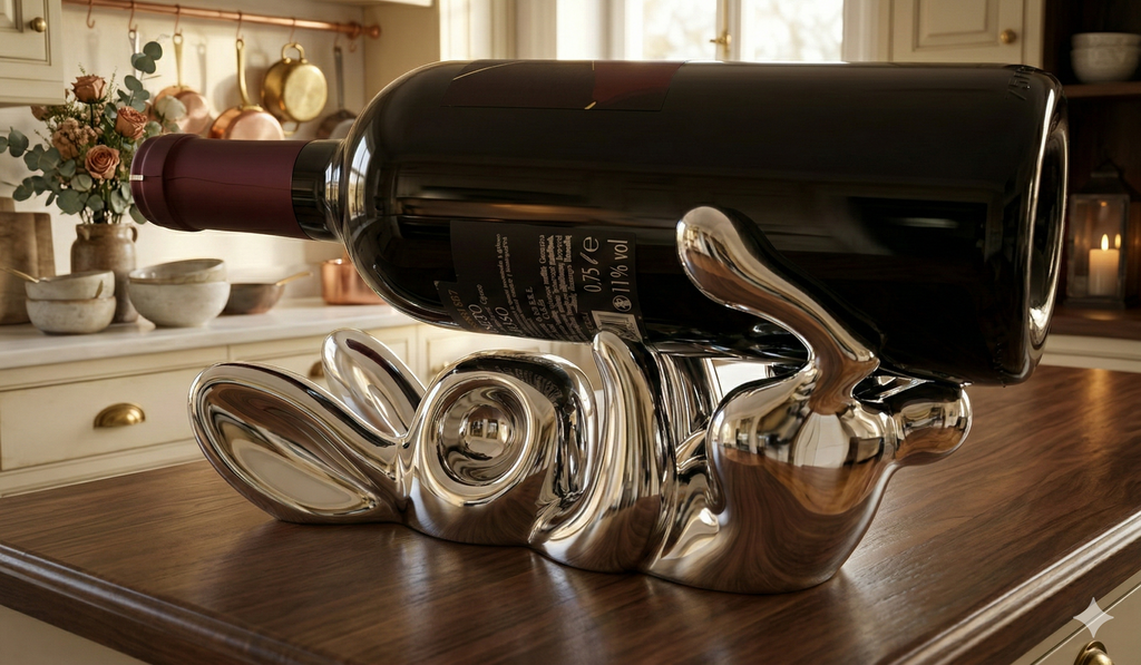 Portabottiglia Vino Coniglio sdraiato  – Wine Holder Design Moderno,