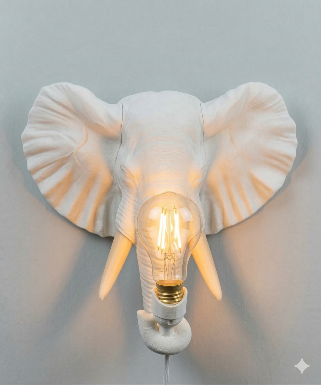 "Savannah Modern" – Applique Elefante in Stampa 3D
