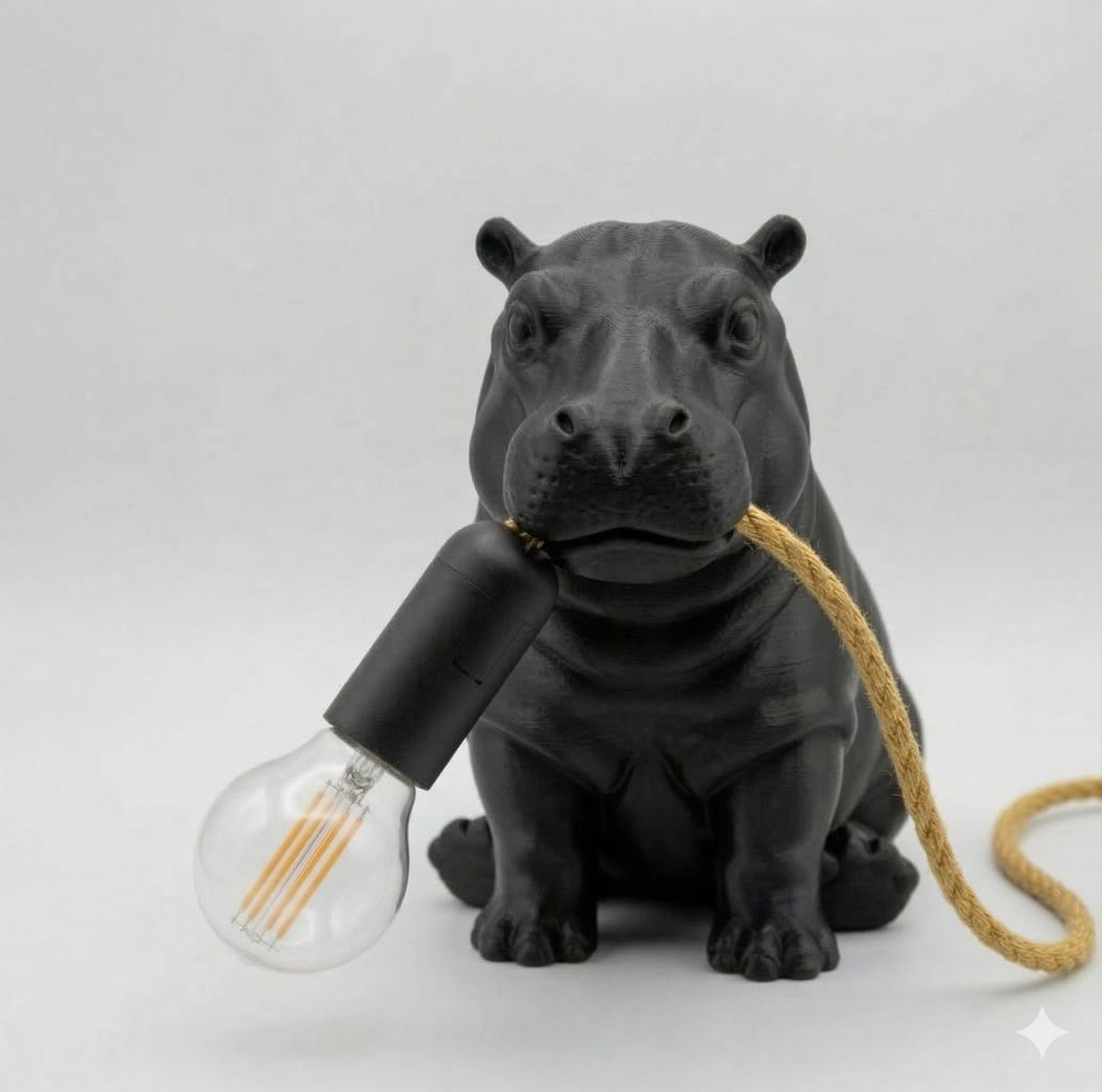 Hippo Glow: Lampada di Design in Stampa 3D   H 24cm