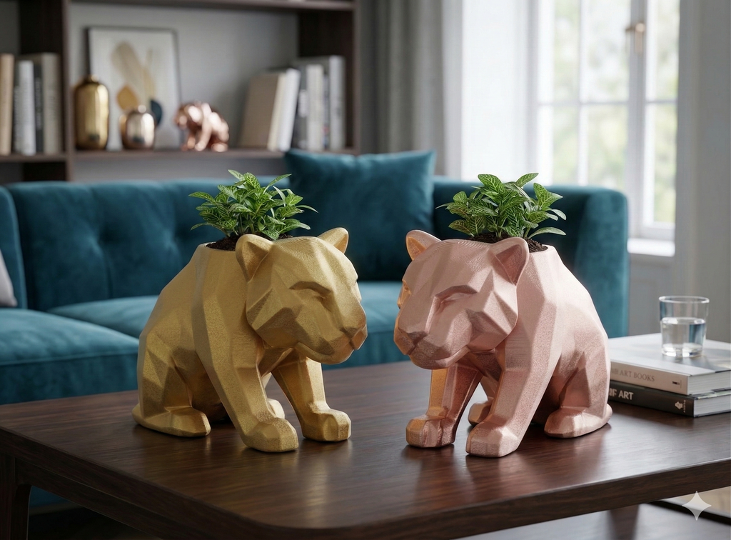 Salto di Stile: Il Vaso TIGER 3D che Domina la Scena (15cm)