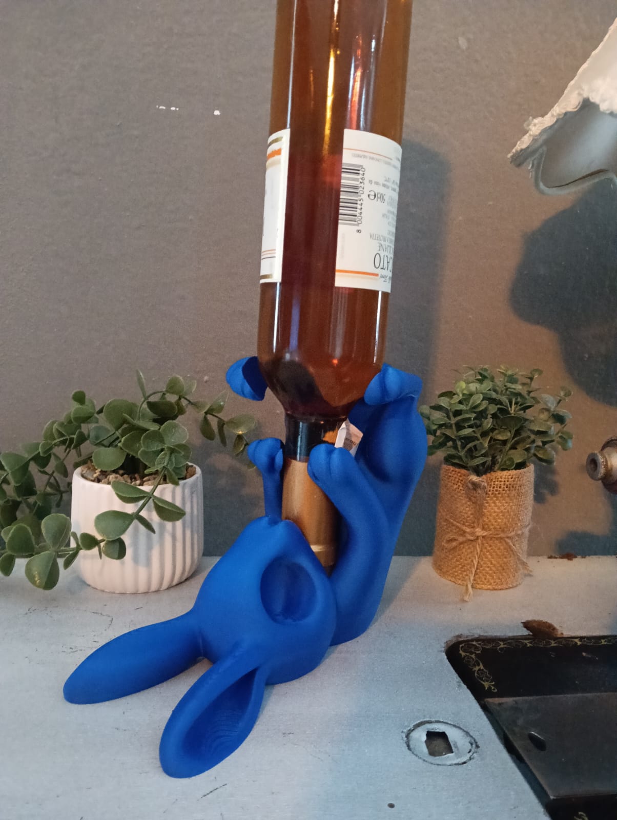 Portabottiglia Vino Coniglio – Wine Holder Design Moderno, Regalo Originale per Amanti del Vino, Decorazione Bar e Enotec